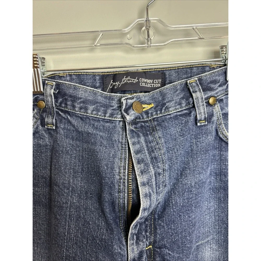 Wrangler George Strait Cowboy Cut Collection Jeans Mens 36x32 Dark Wash‎ 13MGSDS